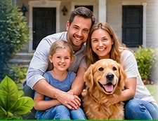 A family enjoying a pest-free home